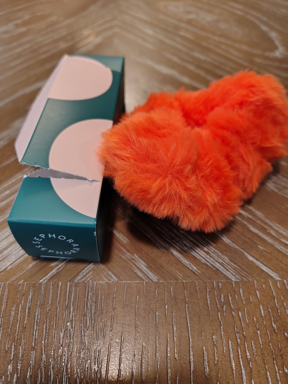 Sephora Plush Orange Fuzzy Scrunchie